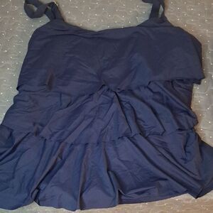 Beach House Navy Blue Women's Tankini Swim Top size 22W